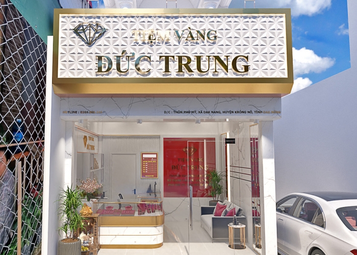 Thiết kế tiệm vàng Đức Trung, Đắk Nông
